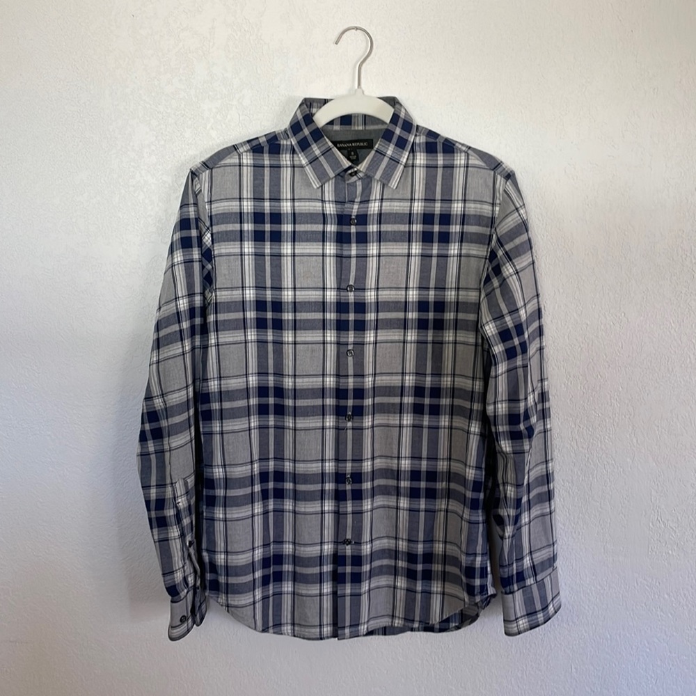 Banana Republic, size S plaid shirt